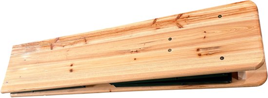 AXI Toon Biertafelset - Opklapbare Tafel en 2 Banken – 220 cm –Stalen Frame & Hout – Met Rubberen Pootkapjes – Picknicktafel voor buiten