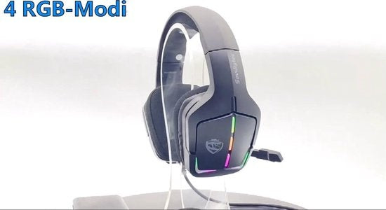 SoulBytes S12 RGB Over-ear Koptelefoons - Gaming headset met Stereo Microfoon - Multi platform -Zwart