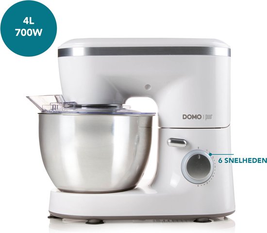 DOMO DO9175KR - Keukenmachine PUUR - 4L - Wit