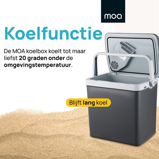 MOA Elektrische Koelbox - Coolbox - Met Verwarmingsfunctie - 12V en 230V - 32Liter - ECW32