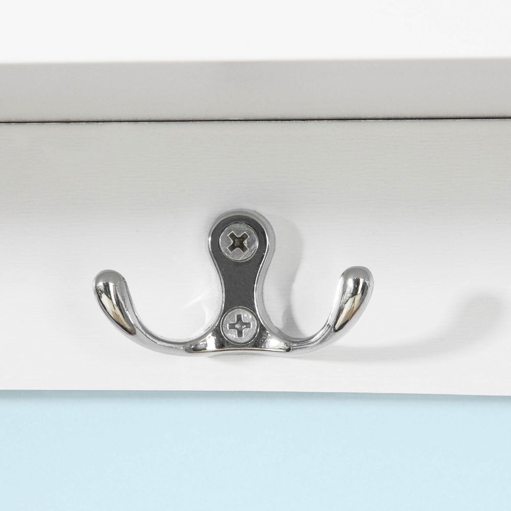 SoBuy FRG48-L-W Wandgarderobe met 5 Haken - Wit - 72x15x23 cm