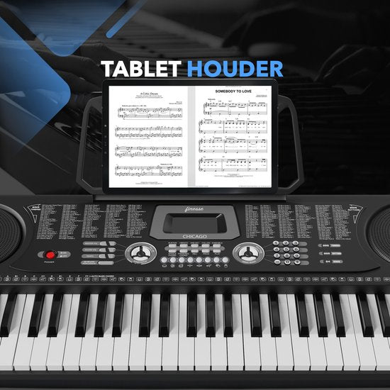 Finesse Keyboard Piano - Statief & Accessoires - 61 Keys - Digitale Piano - Elektrische Piano - Kind