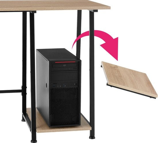 tectake® - Bureau Paisley 120x50x73,5cm - indrustrieel - lichtbruin - 404697