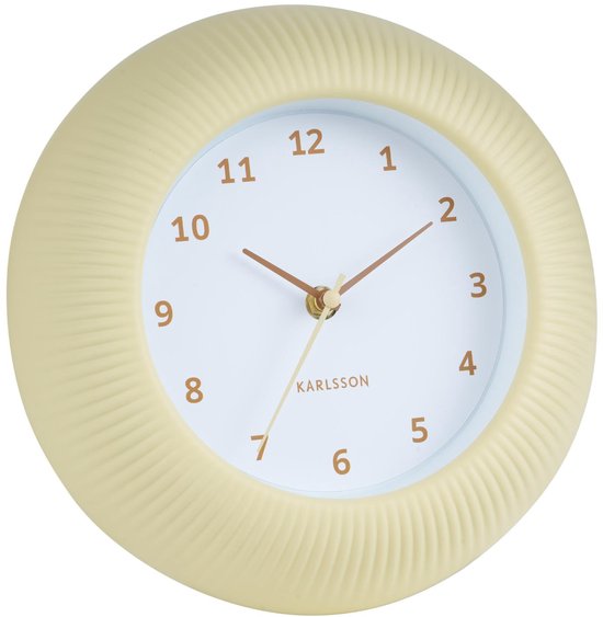 Karlsson Wandklok Tender Rib - Zachtgeel - Ø25cm - Wandklok Scandinavisch