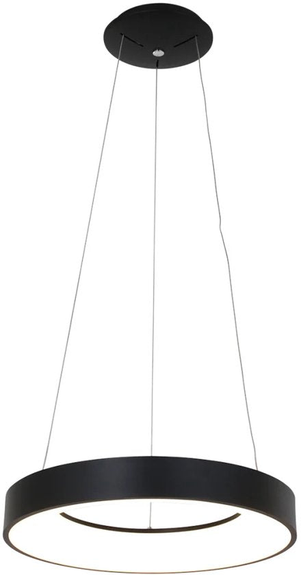 Steinhauer Ringlede Hanglamp - Rond - Verstelbaar - 48cm - Zwart