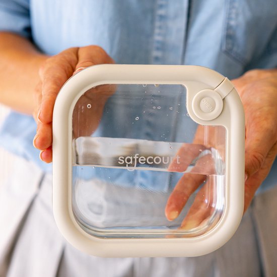 Safecourt vershoudbakjes - volledig van glas (100% micro-plastic vrij) - oven, vriezer, magnetron en vaatwasser - 8 delige set