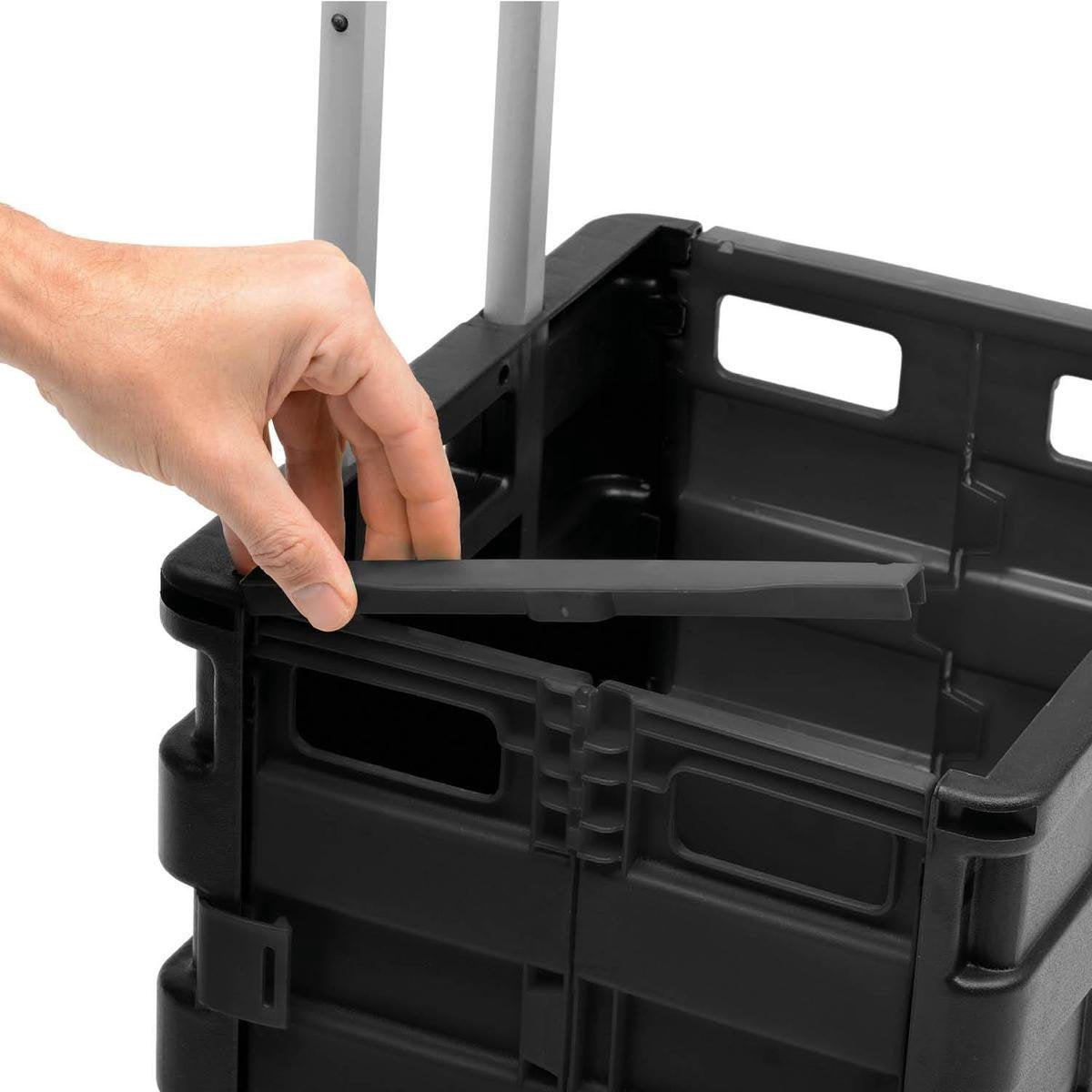 O'DADDY® Boodschappentrolley met wielen -  XL - 50L met 2 wielen - inklapbaar - Zwart