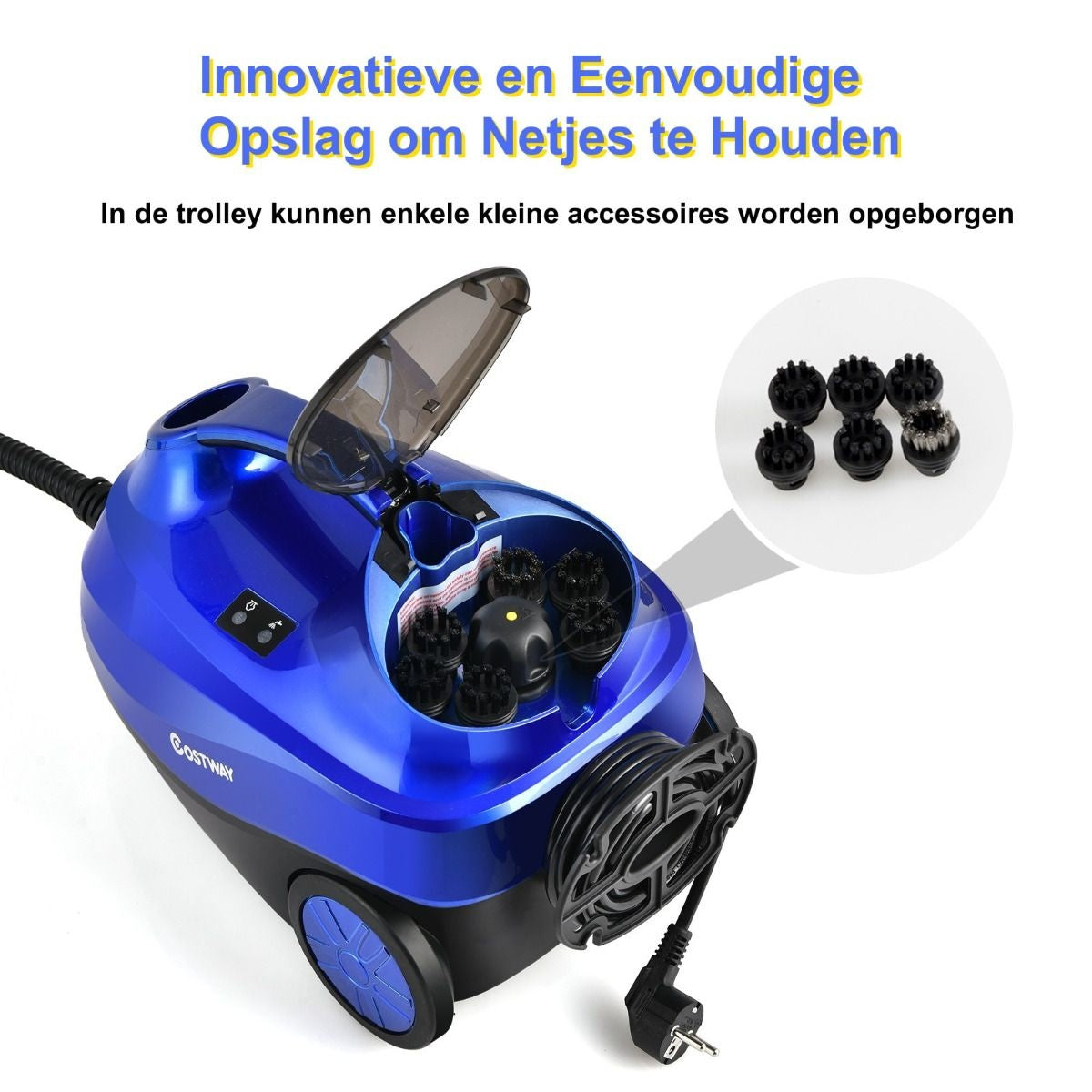 Coast Stoomreiniger - 2000W - Incl. 19 Accessoires - Blauw