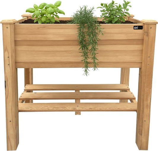 AXI Ari Verhoogde Plantenbak – Bloembakken voor buiten – Rechthoekig – Hemlock hout – FSC 100% hout – 86,5 x 46 x 85 cm – Verhoogde moestuin – Plantenbak voor Tuin en Balkon