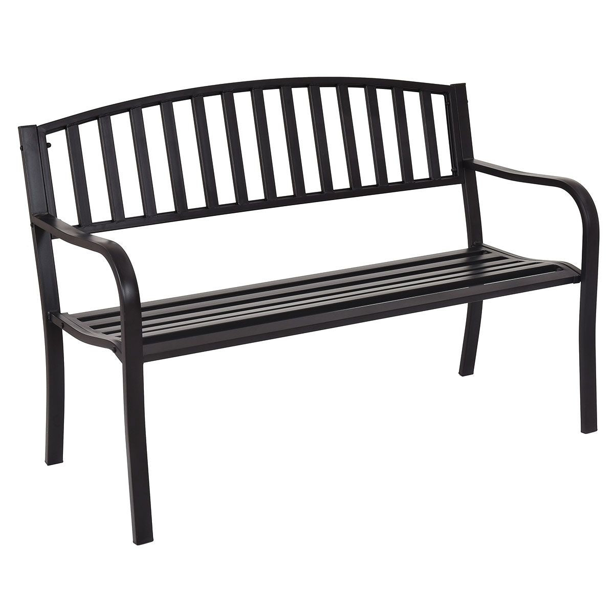 Coast Terrasbank - Staal - Zwart - 127 x 60 x 87 cm