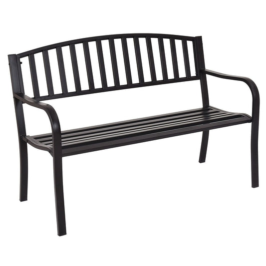 Coast Terrasbank - Staal - Zwart - 127 x 60 x 87 cm