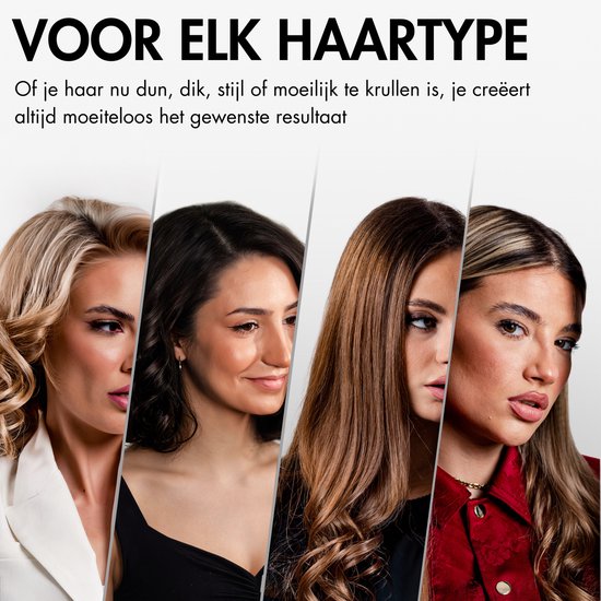 Sansbeauté Automatische Krultang - Keramische Haarkruller - Haarkrultang - Hair Curler - Haarstyler - Wavy Hair - Curling Iron - Krulborstel Roterend - Golvenkrultang - Wave Krultang