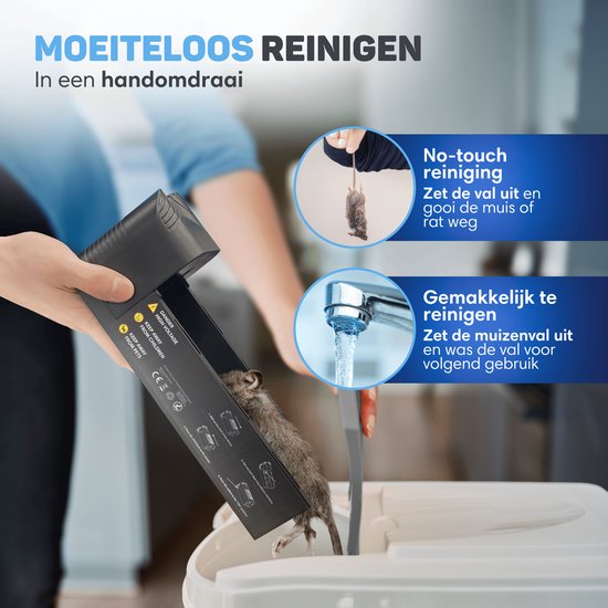 Vulpes Goods® Verjager - Elektrische Muizenval Pro – Effectieve Muizenval voor Binnen - Draadloos & Oplaadbaar - Veilig, Hygiënisch & Duurzaam – Ook geschikt als Elektrische Rattenval