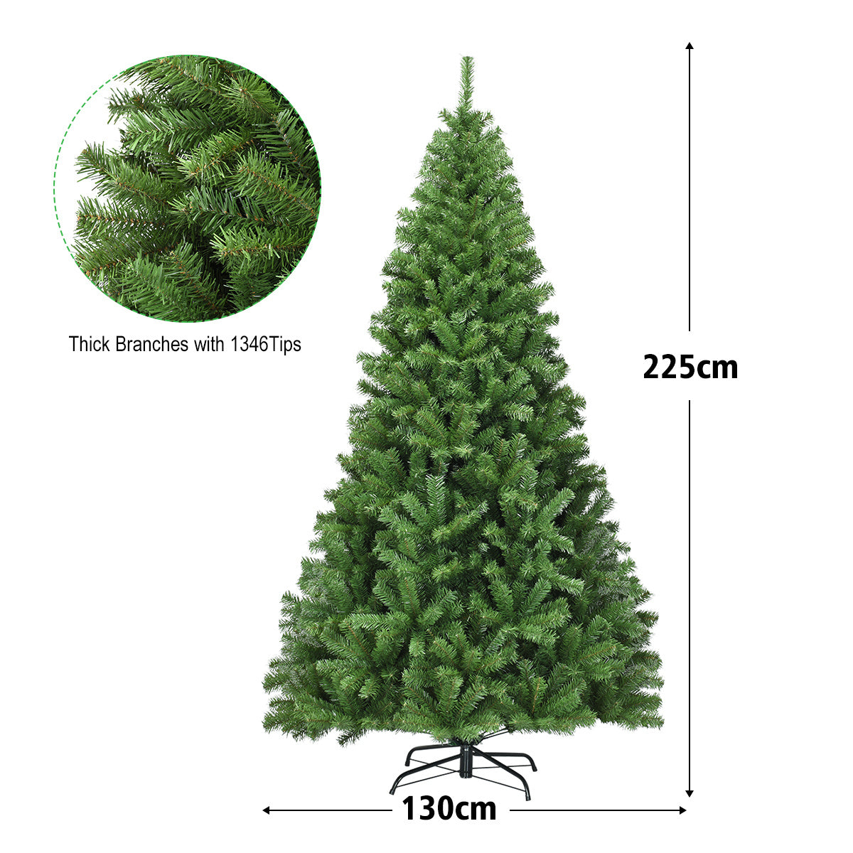 Coast 225 cm Kerstboom Met Vouwsysteem PVC - Groen