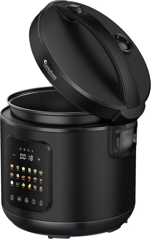 TurboTronic DMC21 Multicooker met 18 Kookprogramma's - Zwart