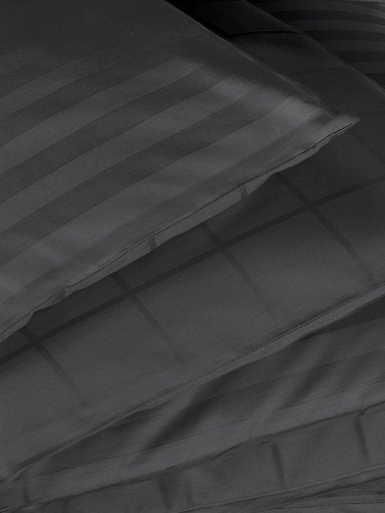 De Witte Lietaer Dekbedovertrek Katoen Satijn Zygo - Lits Jumeaux - 240 x 220 cm - Zwart