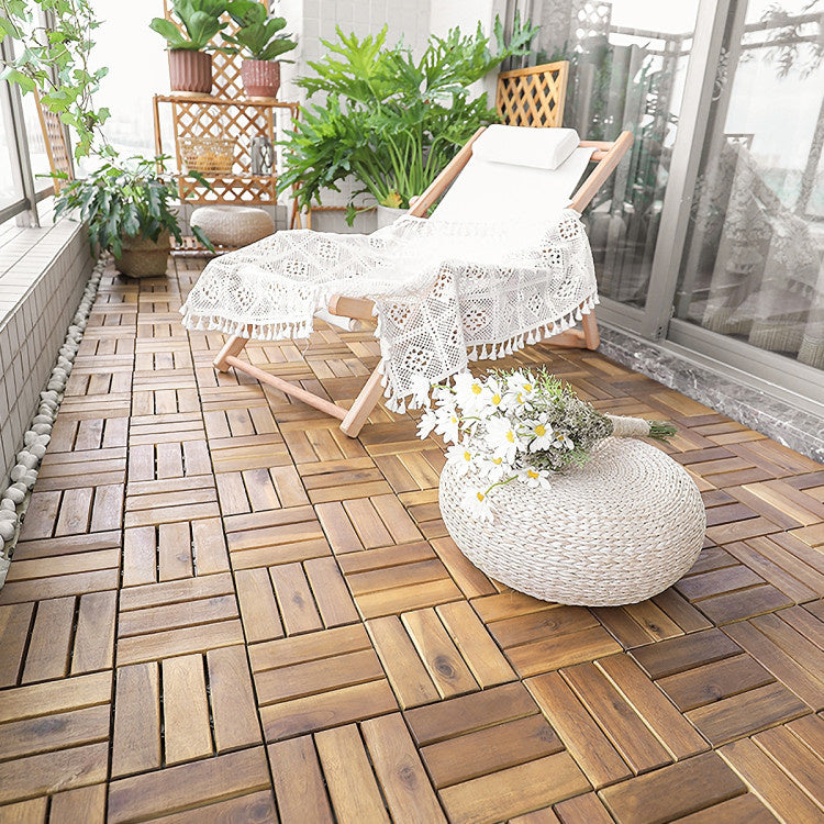 Coast Terrastegels Acaciahout 30,5 x 30,5 x 2,5 cm (10 stuks) - Recht