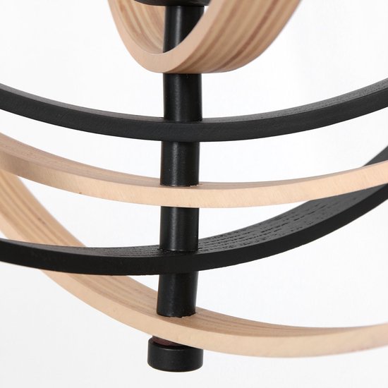 Anne Lighting - hanglamp - Muoversi - naturel - hout - Ø 45cm - E27 - 3491BE
