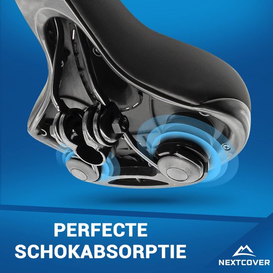 Nextcover Fietszadel - Airflow - Ergonomisch - Memory Foam - Zwart