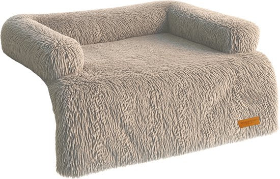 By Cee Cee Origineel Hondendeken Bank – Hondenkleed Bank - Hondenmand - Premium - Volledig Afritsbaar - Mokka Taupe - 85x90 - Maat M