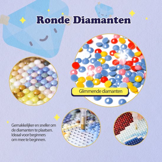 Rubye® Diamond Painting – Diamond Painting Volwassenen – Diamond Painting Kinderen – Diamond Painting Pakket Volledig – Koffie Terrasje – 30x40cm