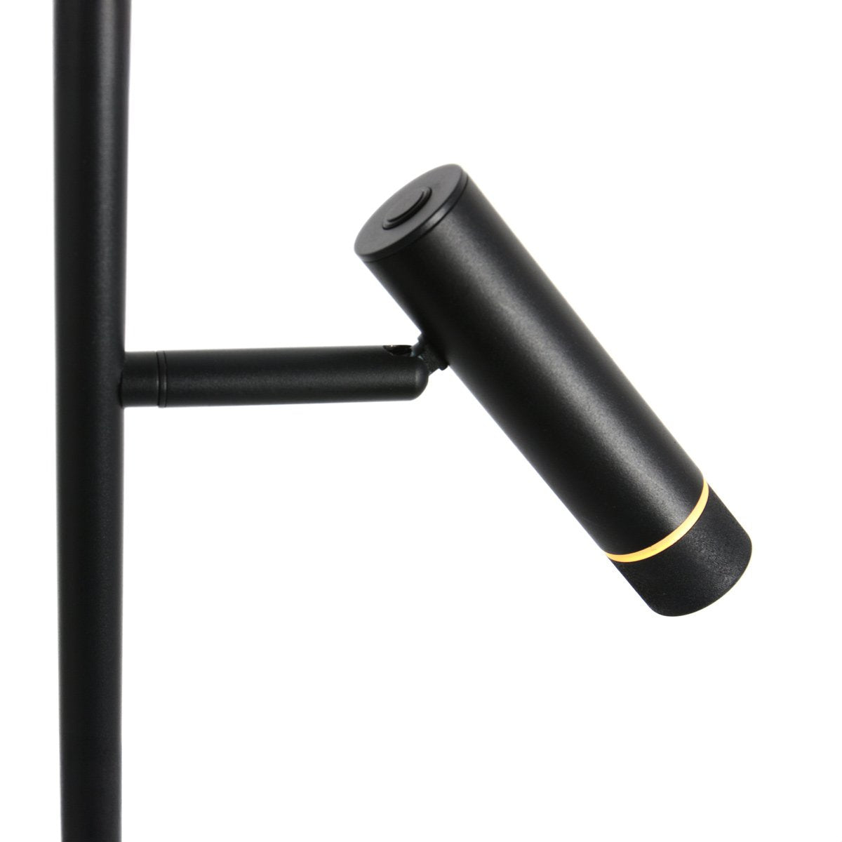 Vloerlamp Volari 4711ZW zwarte design 2-lichts leeslamp van Steinhauer met dim to warm LED, hoogte 157 cm, voet 21 x 21 cm, draaibaar en kantelbaar, ideaal voor binnen gebruik
