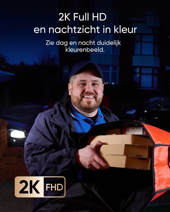 eufy Security E340 Video Deurbel - Video Doorbell - Dual-Cam technologie - 2K Full HD-resolutie - Kleur nachtzicht - AI-pakketdetectie - Geen maandelijkse kosten - Draadloze installatie - Compatibel met Alexa en Google Assistant