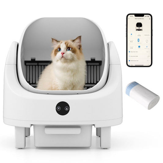 Coast Automatische Zelfreinigende Kattenbak - App-bediening - Veiligheidssensoren - Wit