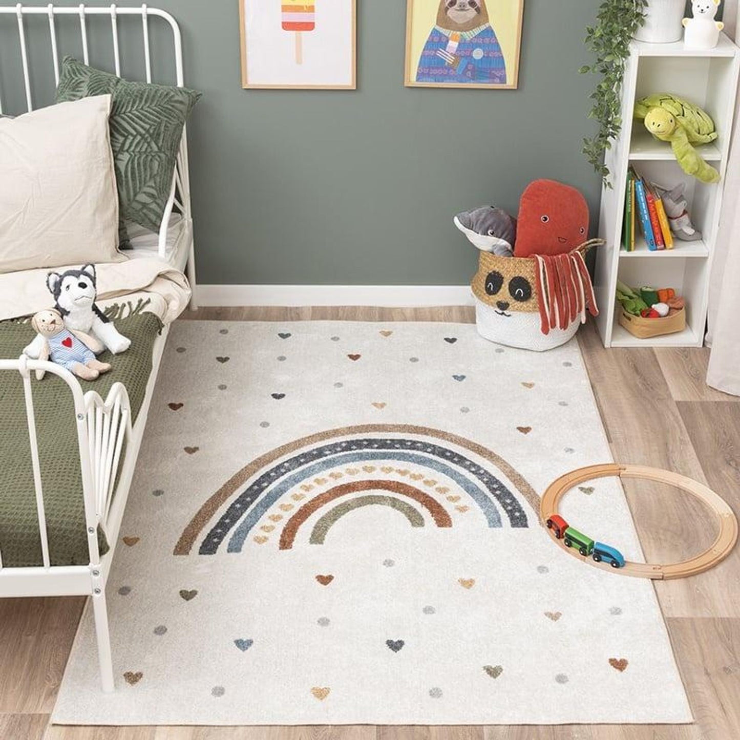Volero Wasbaar Kinderkleed Ravi Regenboog - Kleurrijk - 140x200 cm
