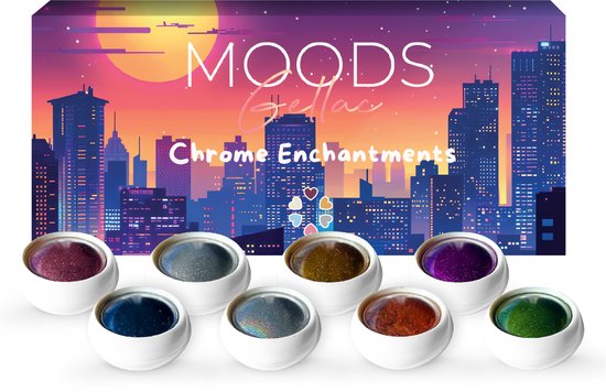 Moods Gellac 6-delige Set - Gellak Starterspakket - Gel Nagellak - 8ML - Chrome Enchantments - Gellac - Nagels - Chique Kleuren - HEMA- & TPO-vrij