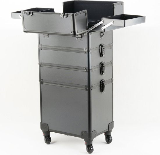 VDD - Cosmetica koffer - Case 4 in 1 - 25 x 25 x 76 cm - Zwart