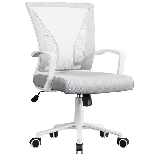 Yaheetech Ergonomische Bureaustoel Verstelbaar Mesh, Lichtgrijs