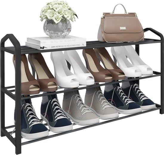 Schoenenrek - Schoenenopslag - Schoenendisplay - Zwart - 79x19,5x45cm
