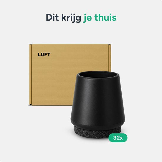 Luft Stoelpoot beschermers - 32 stuks - 18-23 mm - Sokken - Stoelpootdoppen - Viltjes - Stoeldoppen - Stoelviltjes - Stoel - Rond - Stoelpoten beschermers - Dopjes - Sokjes - Vilt