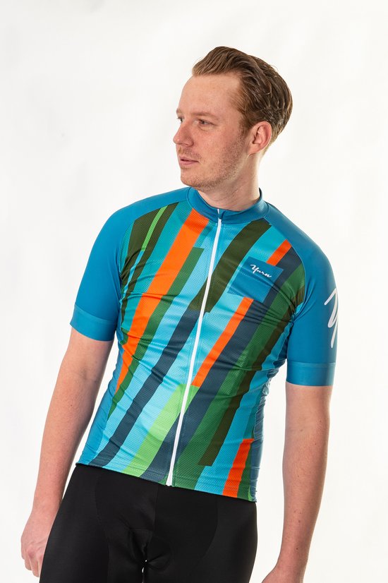 Wielershirt korte mouw Lines - L