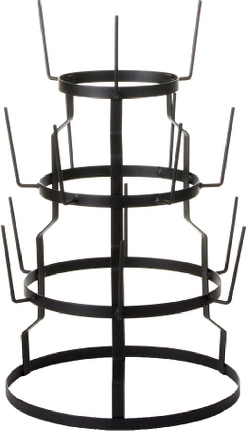 Mica Decorations Mokkenrek - H50 x Ø34 cm - Metaal - Zwart