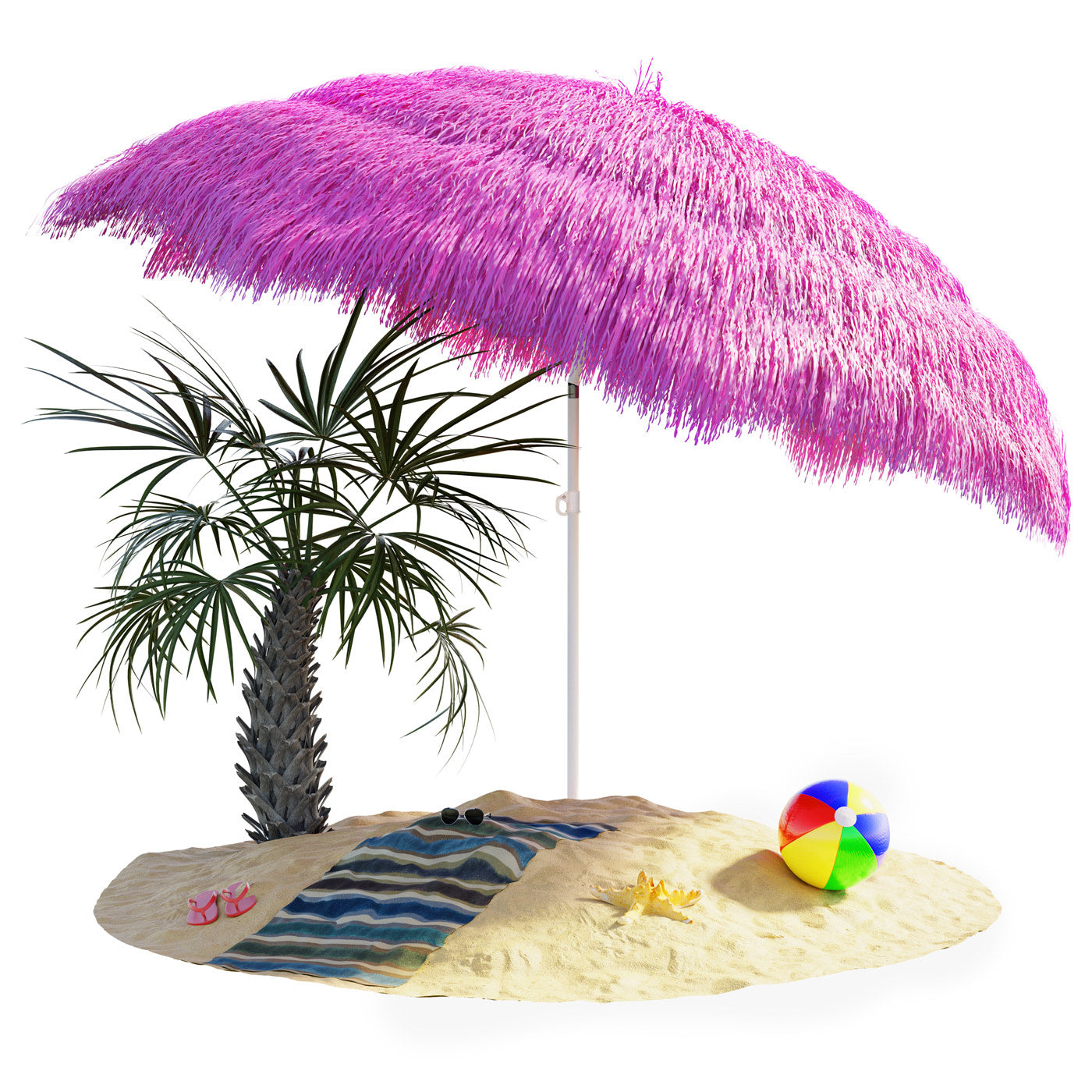 Kingsleeve Parasol Hawaii 160 cm – Verstelbaar Kantelbaar – Roze