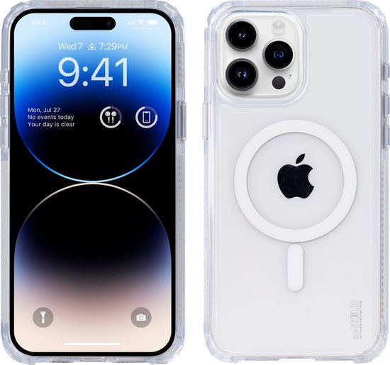 SoSkild Defend Magnetic Case hoesje geschikt voor iPhone 15 Pro Max - Clear