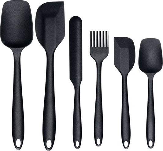 VAIVE Spatel set 6 Stuks - Spatel silicone - Spatelset – Keukengerei – Pannenlikker - Bakspaan- Pottenlikker