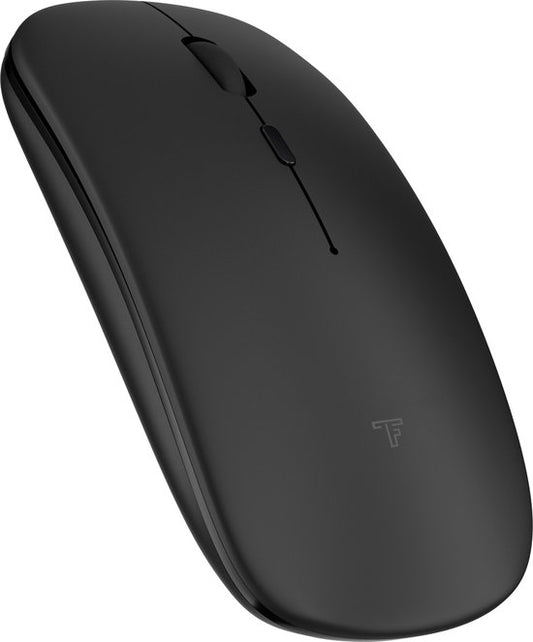 Trendfield Draadloze Muis - Oplaadbare Computermuis - Bluetooth - Ergonomische Muis met Stille Klik - Geschikt voor alle Laptops - Zwart