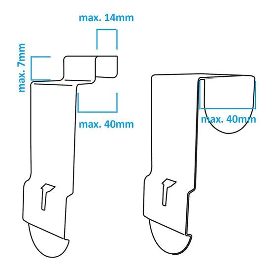 O'DADDY® hangend schoenenrek deur - Geschikt voor opdek en stompe deuren, beide kanten – 20 x 51 x 182 cm - Wit