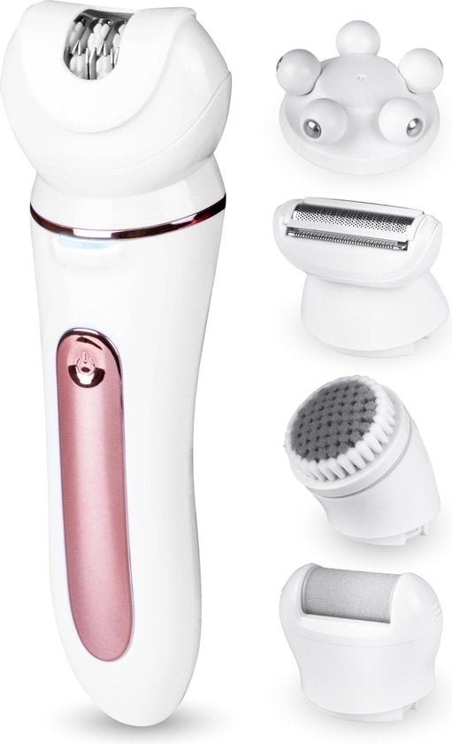 Nuvance - Epileerapparaat dames - Epilator Gezicht - 5 Opzetstukken - Epilators - Gezichtsreiniger - Gezichtsepilator Vrouw - Ontharingsapparaat - Usb Oplaadbaar