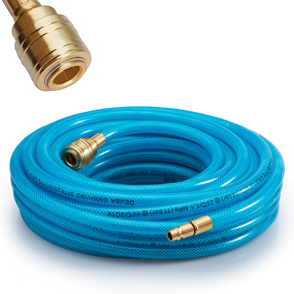 Deuba Persluchtslang 10m 15bar – Snelkoppeling 1/4-Aansluiting - Pvc