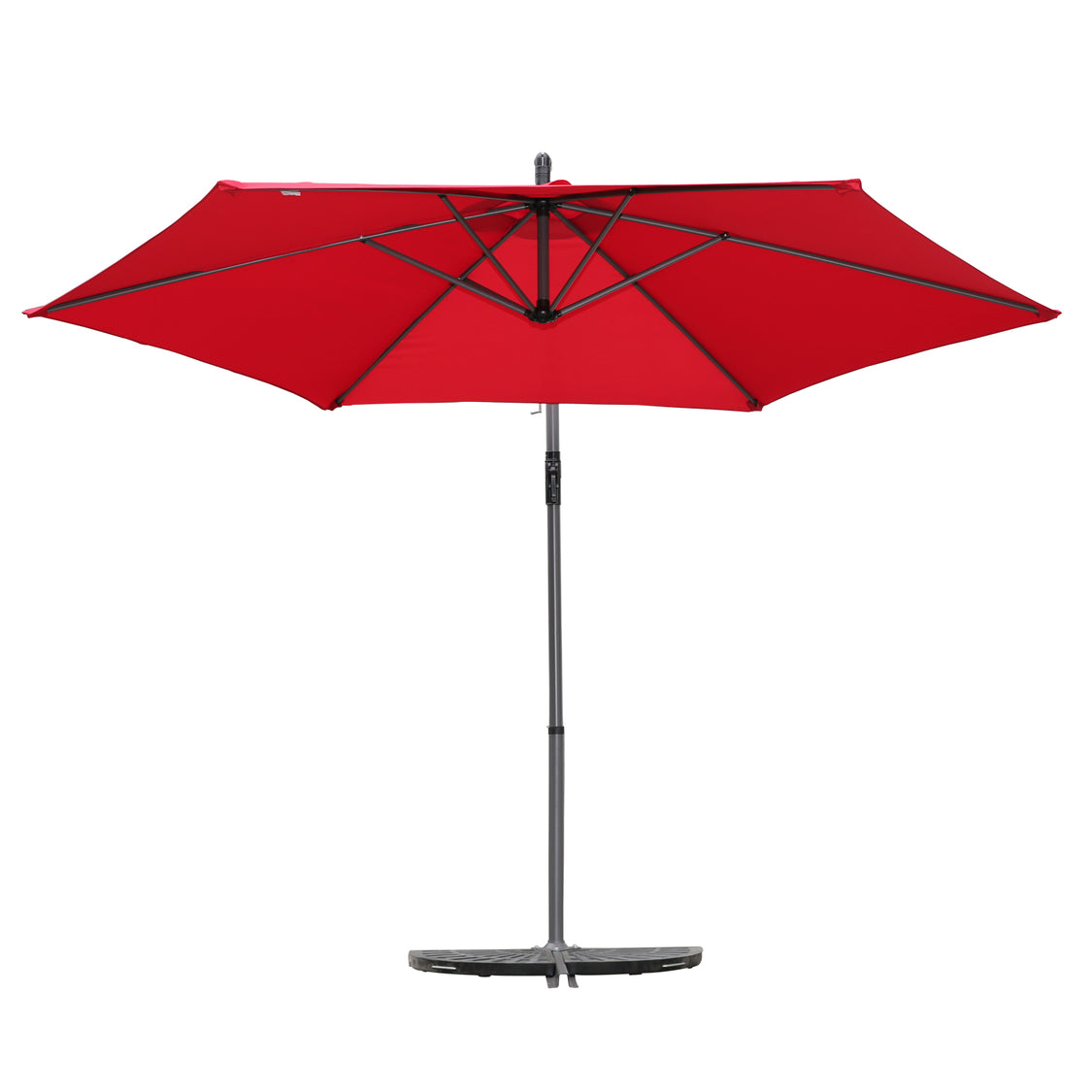 Angel Living Zweefparasol 300 cm - Kurbelparasol met Kantelfunctie - Rood