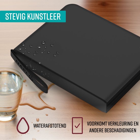 NAPI Verzamelmap voor 900 Kaarten - Binder Map voor Kaarten - 9 Pocket - Kunstleer - Premium Card Binder met Ritssluiting - 50 Pagina's - A4 Formaat - Zwart