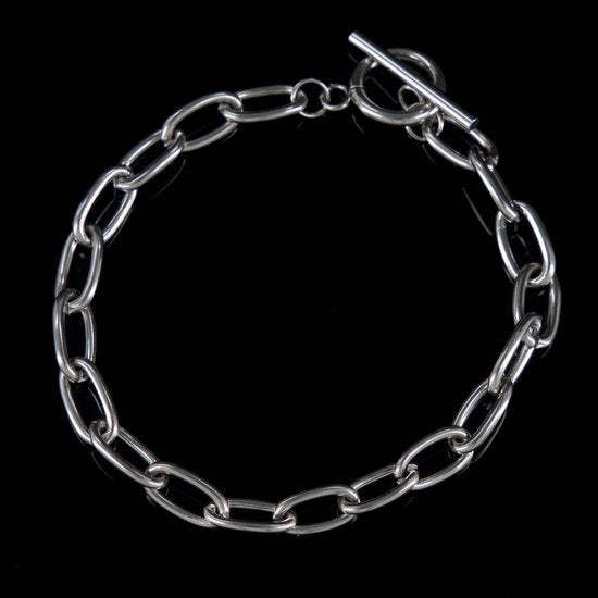 Laura Ferini Dames Armband Baciare Zilver - Zilverkleurige Schakelarmband - 18K Witgoud Verguld - Sieraad - Accessoires - Sieraden - Dames Armbandje - Zilver