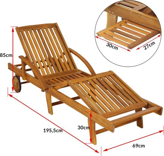 Tami Sun Acacia Houten Ligstoel