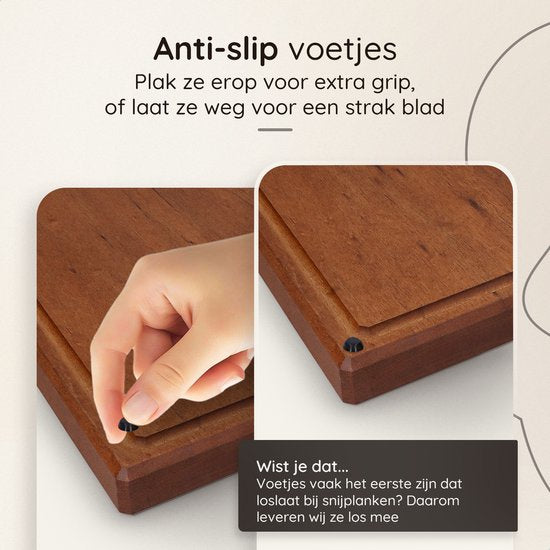 Deleca Walnoot Houten Snijplank - Dubbelzijdig met Sapgeul / Handgrepen - Groot en Dikke Hakblok - Voor Keuken, Duurzame Snijplanken, Serveerplank, Kaasplank, Borrelplank, Tapasplank - Walnoten Hout - Zonder Plastic - 51x38x3.8 cm - 4,32 kg