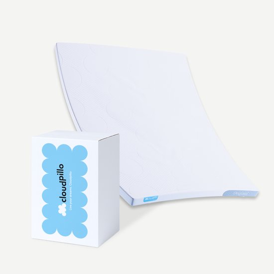 Cloudpillo Original Topper 90x200 - Topdekmatras - Adaptieve Ondersteuningslaag - 4-Seizoenen - Voorzien van Elastieken - Matras Topper
