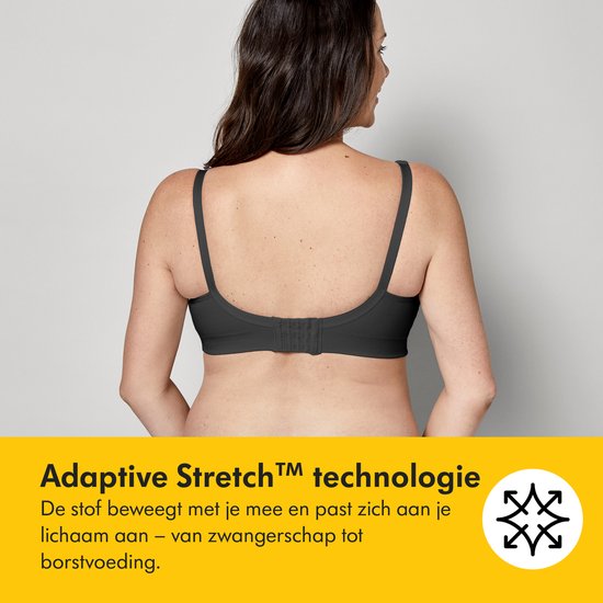 Medela Keep Cool Ultra bh - Naadloze voedingsbh - Zwangerschapsbh met 6 ademende zones - Soft Touchmateriaal – Comfortabel en ondersteunend - Zwart - Maat L
